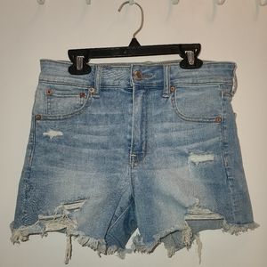 Size 6 American Eagle Light Wash High Waisted Shorts